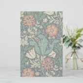 William Morris Compton Floral Art Nouveau Pattern Briefpapier (Stehend Vorderseite)