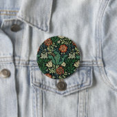 William Morris Compton Floral Art Nouveau Pattern Button (Beispiel)