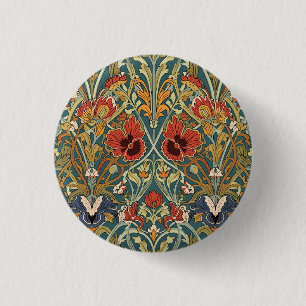 William Morris Compton Floral Art Nouveau Pattern Button