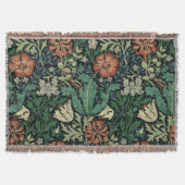 William Morris Compton Floral Art Nouveau Pattern Decke (Vorderseite)