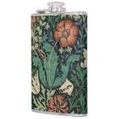 William Morris Compton Floral Art Nouveau Pattern Flachmann (Links)