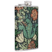 William Morris Compton Floral Art Nouveau Pattern Flachmann (Rechts)