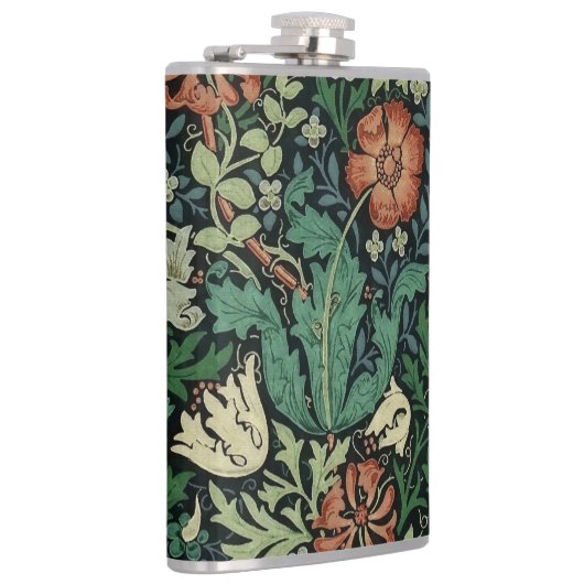 William Morris Compton Floral Art Nouveau Pattern Flachmann (Rechts)