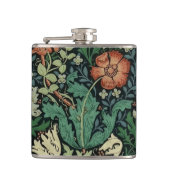 William Morris Compton Floral Art Nouveau Pattern Flachmann (Vorderseite)