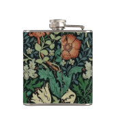 William Morris Compton Floral Art Nouveau Pattern Flachmann (Rückseite)