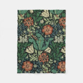 William Morris Compton Floral Art Nouveau Pattern Fleecedecke (Vorderseite)
