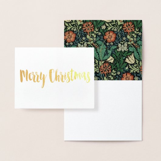 William Morris Compton Floral Art Nouveau Pattern Folienkarte (Anzeige)