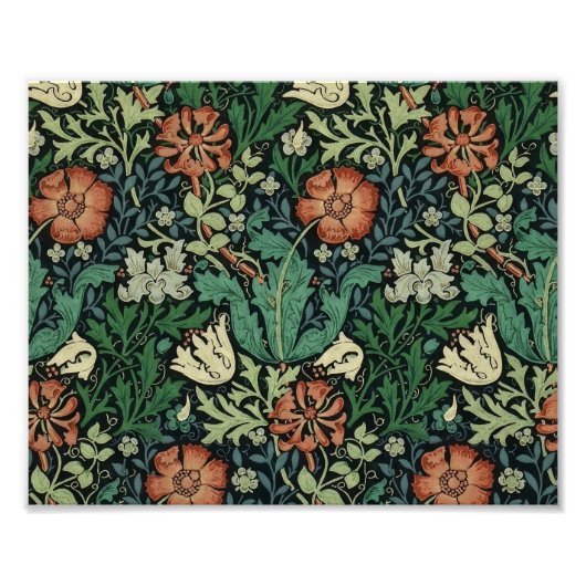 William Morris Compton Floral Art Nouveau Pattern Fotodruck (Vorne)