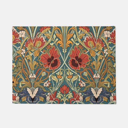 William Morris Compton Floral Art Nouveau Pattern Fußmatte (Vorderseite)