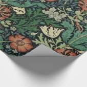 William Morris Compton Floral Art Nouveau Pattern Geschenkpapier (Ecke)