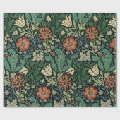 William Morris Compton Floral Art Nouveau Pattern Geschenkpapier (Flach)