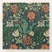 William Morris Compton Floral Art Nouveau Pattern Glasuntersetzer (Vorderseite)