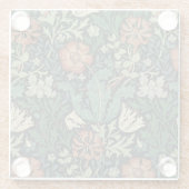 William Morris Compton Floral Art Nouveau Pattern Glasuntersetzer (Rückseite)