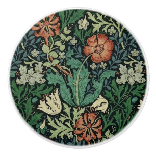 William Morris Compton Floral Art Nouveau Pattern Keramikknauf