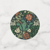 William Morris Compton Floral Art Nouveau Pattern Konfetti (Klein Vorderseite)