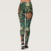 William Morris Compton Floral Art Nouveau Pattern Leggings (Rückseite)