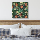 William Morris Compton Floral Art Nouveau Pattern Leinwanddruck (Insitu (Schlafzimmer))