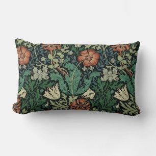 William Morris Compton Floral Art Nouveau Pattern Lendenkissen