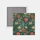 William Morris Compton Floral Art Nouveau Pattern Magnet (Vorderseite/Rückseite)