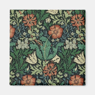 William Morris Compton Floral Art Nouveau Pattern Magnet