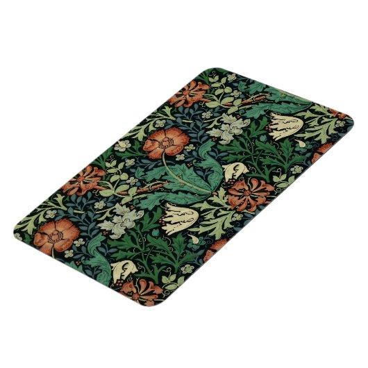 William Morris Compton Floral Art Nouveau Pattern Magnet (Linke Seite)