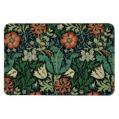 William Morris Compton Floral Art Nouveau Pattern Magnet (Horizontal)