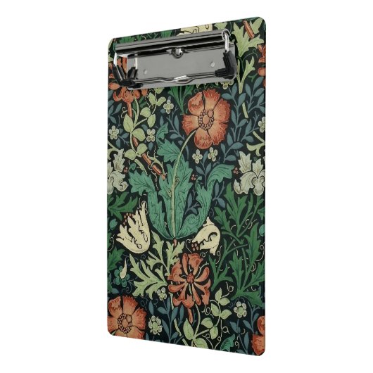 William Morris Compton Floral Art Nouveau Pattern Mini Klemmbrett (Gewinkelt2)