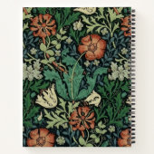 William Morris Compton Floral Art Nouveau Pattern Notizblock (Rückseite)