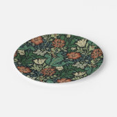 William Morris Compton Floral Art Nouveau Pattern Pappteller (Schrägansicht)
