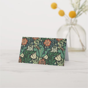 William Morris Compton Floral Art Nouveau Pattern Platzkarte