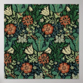 William Morris Compton Floral Art Nouveau Pattern Poster (Vorne)