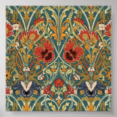 William Morris Compton Floral Art Nouveau Pattern Poster (Vorne)