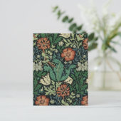 William Morris Compton Floral Art Nouveau Pattern Postkarte (Stehend Vorderseite)