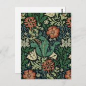 William Morris Compton Floral Art Nouveau Pattern Postkarte (Vorne/Hinten)