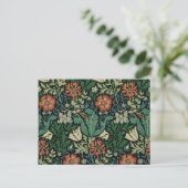 William Morris Compton Floral Art Nouveau Pattern Postkarte (Stehend Vorderseite)