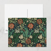 William Morris Compton Floral Art Nouveau Pattern Postkarte (Vorne/Hinten)