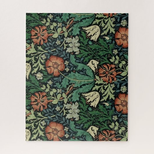 William Morris Compton Floral Art Nouveau Pattern Puzzle (Vertikal)