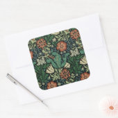 William Morris Compton Floral Art Nouveau Pattern Quadratischer Aufkleber (Umschlag)