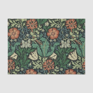 William Morris Compton Floral Art Nouveau Pattern Seidenpapier