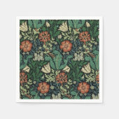 William Morris Compton Floral Art Nouveau Pattern Serviette (Vorderseite)