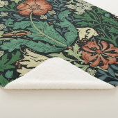 William Morris Compton Floral Art Nouveau Pattern Sherpadecke (3/4)