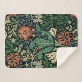 William Morris Compton Floral Art Nouveau Pattern Sherpadecke (Vorderseite (Horizontal))