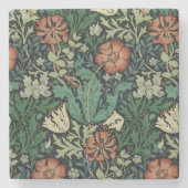 William Morris Compton Floral Art Nouveau Pattern Steinuntersetzer (Vorderseite)