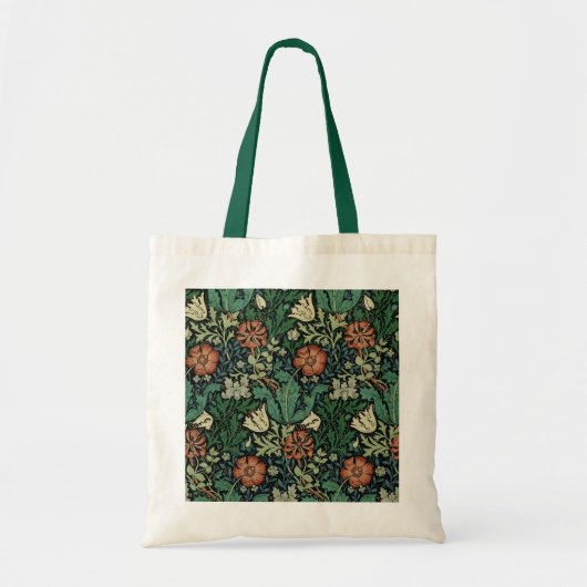 William Morris Compton Floral Art Nouveau Pattern Tragetasche (Vorne)