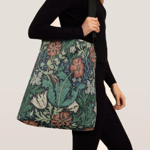 William Morris Compton Floral Art Nouveau Pattern Tragetaschen Mit Langen Trägern