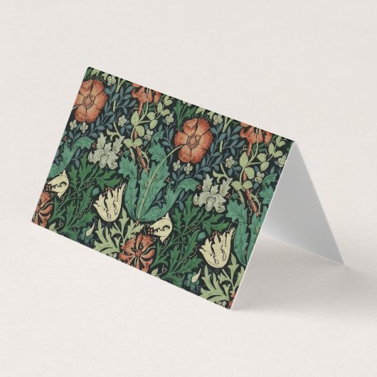 William Morris Compton Floral Art Nouveau Pattern Visitenkarten (Vorderseite)