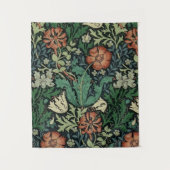 William Morris Compton Floral Art Nouveau Pattern Wandteppich (Vorderseite)