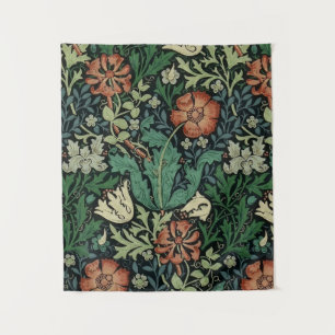 William Morris Compton Floral Art Nouveau Pattern Wandteppich