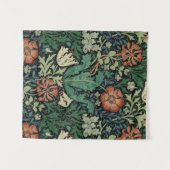 William Morris Compton Floral Art Nouveau Pattern Wandteppich (Vorderseite (Horizontal))