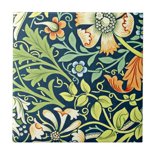 William Morris: Compton Floral Pattern Fliese (Vorderseite)